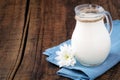 Fresh milk in a jug Royalty Free Stock Photo