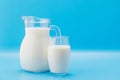 Fresh Milk in Pitcher and Glass Royalty Free Stock Photo