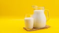 Fresh Milk in Pitcher and Glass Royalty Free Stock Photo
