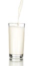 Fresh milk pouring into a glass Royalty Free Stock Photo