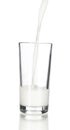 Fresh milk pouring into a glass Royalty Free Stock Photo