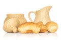 Fresh mini croissant isolated on white Royalty Free Stock Photo