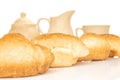 Fresh mini croissant isolated on white Royalty Free Stock Photo
