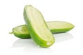 Fresh mini cucumber isolated on white Royalty Free Stock Photo