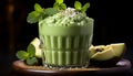 Fresh mint leaf enhances culinary cocktails and desserts with freshness generated by AI Royalty Free Stock Photo
