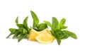 Fresh mint leaves and citrus fruit Royalty Free Stock Photo