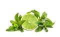 Fresh mint leaves and citrus fruit Royalty Free Stock Photo