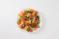 Fresh mixed bell pepper and tomato salad Royalty Free Stock Photo