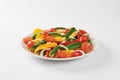 Fresh mixed bell pepper and tomato salad Royalty Free Stock Photo