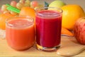 Fresh mixed fruit juice Royalty Free Stock Photo