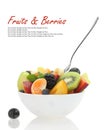 Fresh mixed fruit salad Royalty Free Stock Photo