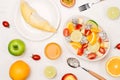 Fresh mixed fruit salad in a bowl of salad Royalty Free Stock Photo