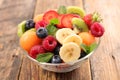 Fresh mixed fruit salad Royalty Free Stock Photo