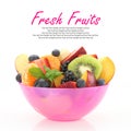 Fresh mixed fruit salad Royalty Free Stock Photo