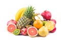 Fresh mixed fruits.Fruits background.Healthy eating, dieting.Love fruits, clean eating