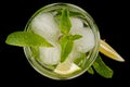 Fresh mojito cocktail top view Royalty Free Stock Photo