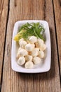 Fresh mozzarella cheese balls