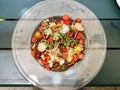 Fresh mozzarella and cherry tomatoes salad -spring