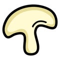 Fresh mushroom vegetable isolated icon