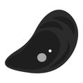 Fresh mussel vector illustration.