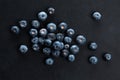 Fresh natural antioxidant blueberries pile, macro detailed close up Royalty Free Stock Photo