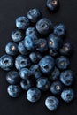 Fresh natural antioxidant blueberries pile, macro detailed close up Royalty Free Stock Photo