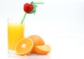 fresh natural orange juice and orange fruits
