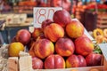 Fresh nectarines on the market in Belgrade Royalty Free Stock Photo