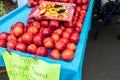 Fresh nectarines for sale at a farmers market Royalty Free Stock Photo