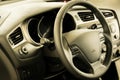 Fresh and new car interior Royalty Free Stock Photo