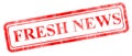 Fresh news seal red white for background - 3d rendering