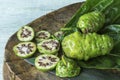 Fresh noni fruit and leaves Royalty Free Stock Photo