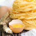 Fresh noodles with egg