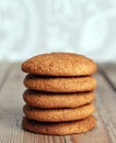 Fresh oatmeal cookies in a pile