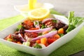 Fresh octopus salad with tomato and onion Royalty Free Stock Photo