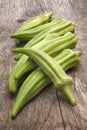 Fresh Okra (Abelmoschus esculentus) Royalty Free Stock Photo