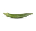 Fresh okra isolated on white background Royalty Free Stock Photo