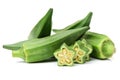 Fresh okra isolated