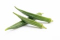 fresh okra or lady finger or Bhindi isolate on white background Royalty Free Stock Photo