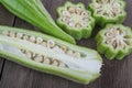 Fresh okra vegetable