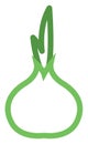 Fresh onion, icon icon Royalty Free Stock Photo