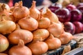 Fresh onion at the market Royalty Free Stock Photo