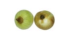 Fresh onions isolated on white background with clipping path Royalty Free Stock Photo
