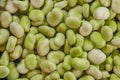 Opened Peeled Green Soy Bean Background