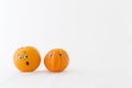 Fresh orange with big nose Royalty Free Stock Photo