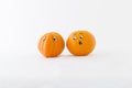 Fresh orange with big nose Royalty Free Stock Photo