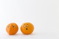 Fresh orange with big nose Royalty Free Stock Photo