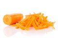 Fresh orange carrot isolated on white Royalty Free Stock Photo