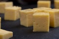 fresh orange cheese cut into cubes