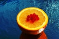 Fresh orange closeup Royalty Free Stock Photo